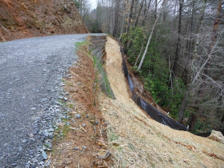 Repair of Avery Creek Road which was washed out by a mudslide