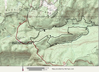 Topo map Bill Kimball Trail