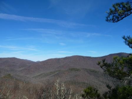 Views from the highpoint on Bennett Gap Trail