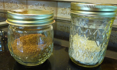 Dried Okara and Miso in Jars