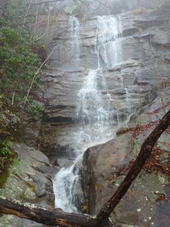 Buckeye Waterfall, located just upstream from Hospital Rock Trail, along Rocky Branch Creek