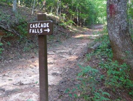 Sign to Cascade Falls