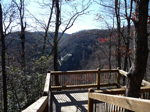 Raven Cliff Falls as viewed from observation deck