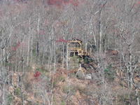 Observation Deck as seen from Raven Cliff Falls