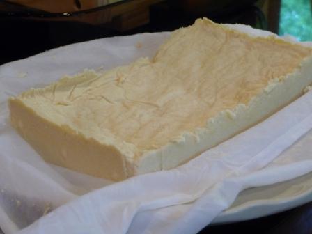 One pound block of tofu made with Kevin's Tofu Press