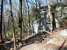 Boulders along the trail